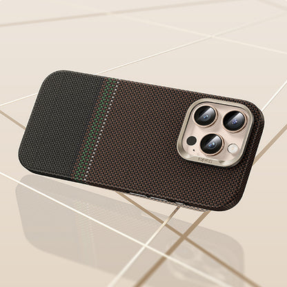 iPhone 16 Pro Kılıf M-safe Şarj Özellikli Karbon Fiber Tasarımlı Benks Prestige ArmorPro Kevlar Kılıf