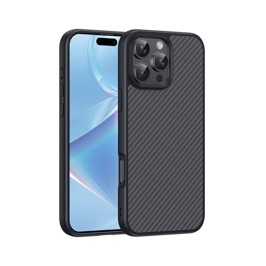 iPhone 16 Pro Kılıf M-safe Şarj Özellikli Karbon Fiber Tasarımlı Zore Elnino Kılıf