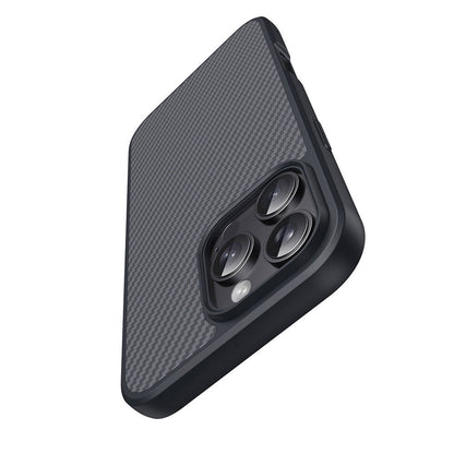 iPhone 16 Pro Kılıf M-safe Şarj Özellikli Karbon Fiber Tasarımlı Zore Elnino Kılıf