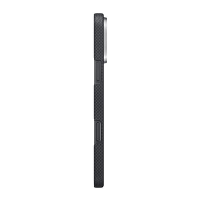 Apple iPhone 16 Pro Kılıf Magsafe Şarj Özellikli Lumintex Teknolojili Fosforlu Aramid Fiber Pitaka Tactile Woven Aries Serisi Alien Kapak Siyah
