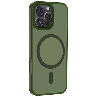 Apple iPhone 16 Pro Kılıf M-safe Şarj Özellikli Mat Arka Yüzey Zore Sio Kapak Derin Mor