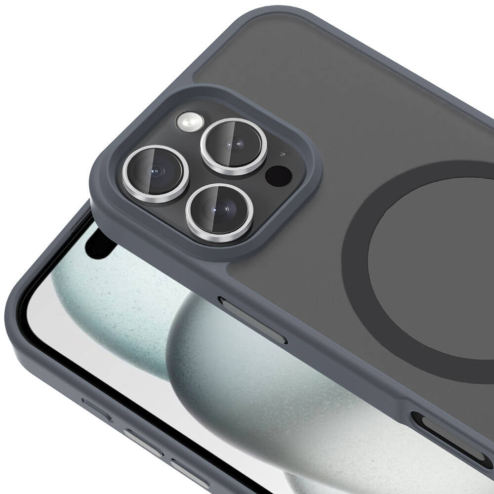 Apple iPhone 16 Pro Kılıf M-safe Şarj Özellikli Mat Arka Yüzey Zore Sio Kapak Rose Brown