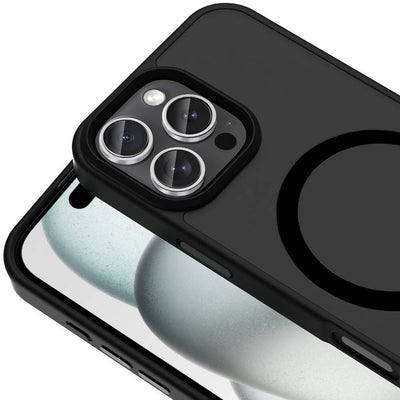 Apple iPhone 16 Pro Kılıf M-safe Şarj Özellikli Mat Arka Yüzey Zore Sio Kapak Derin Mor