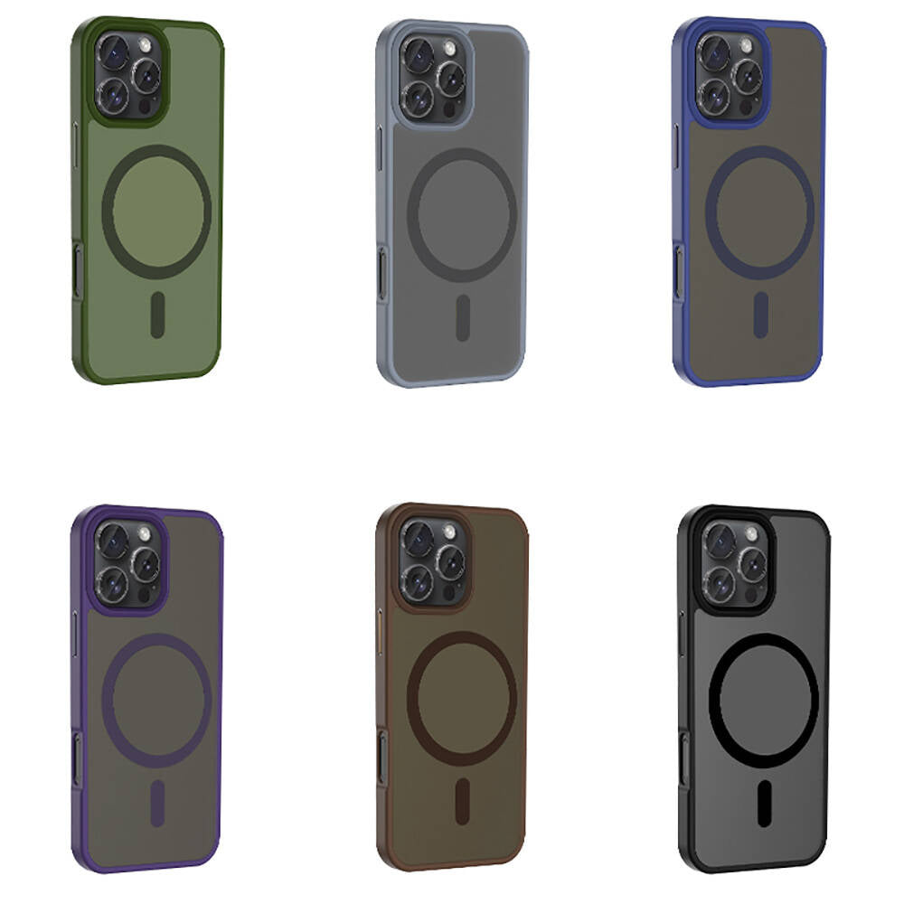 iPhone 16 Pro Kılıf M-safe Şarj Özellikli Mat Arka Yüzey Zore Sio Kılıf