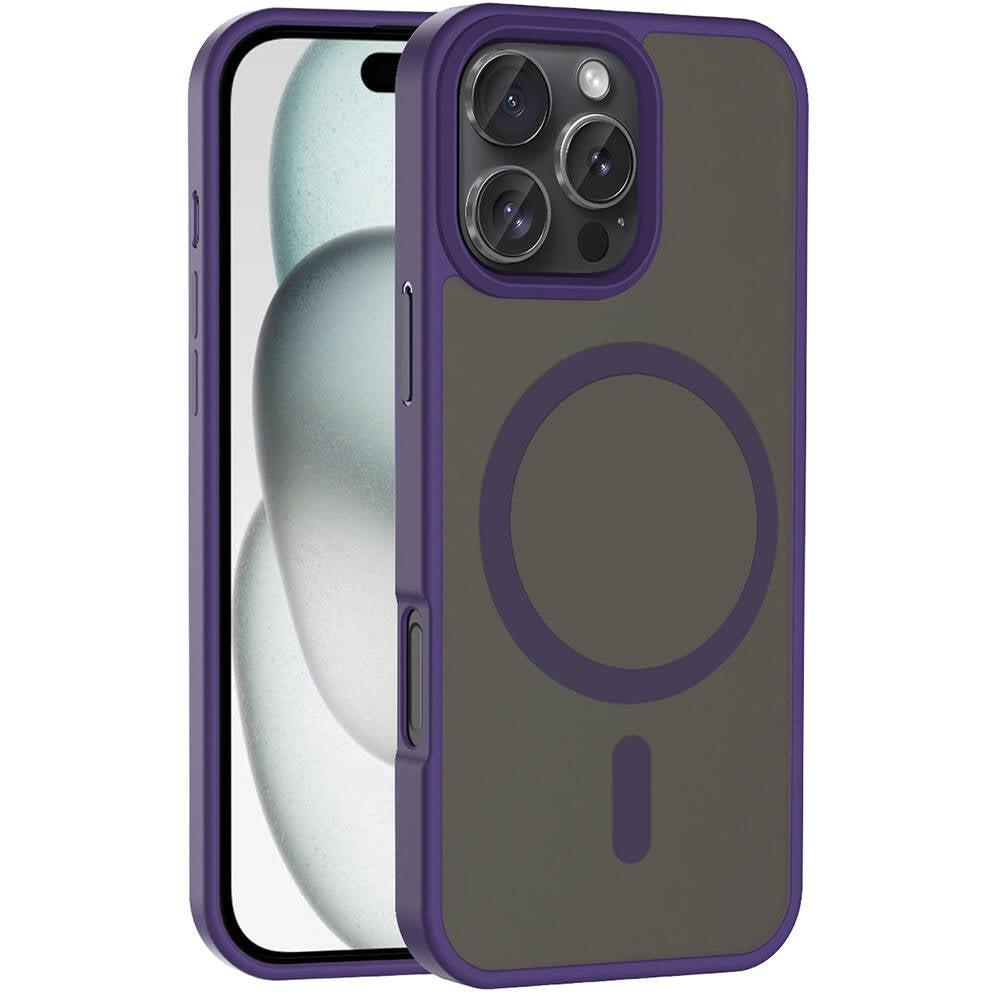 iPhone 16 Pro Kılıf M-safe Şarj Özellikli Mat Arka Yüzey Zore Sio Kılıf