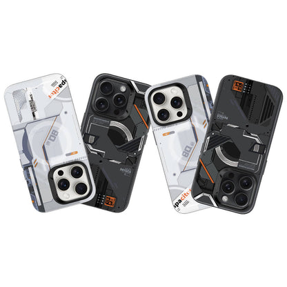 iPhone 16 Pro Kılıf M-safe Şarj Özellikli Mekanik Tasarımlı Benks Perspective Serisi Kılıf