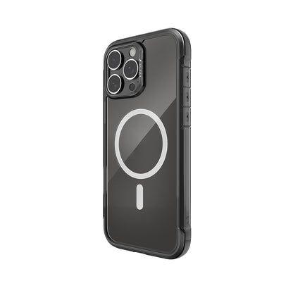 iPhone 16 Pro Kılıf M-safe Şarj Özellikli Raptic Air Serisi Airbag Tasarımlı Metal Köşelikli Şeffaf Kılıf