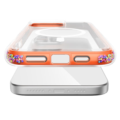 iPhone 16 Pro Kılıf M-safe Şarj Özellikli Raptic AirJoy Serisi Boncuk Tasarımlı Şeffaf Kılıf