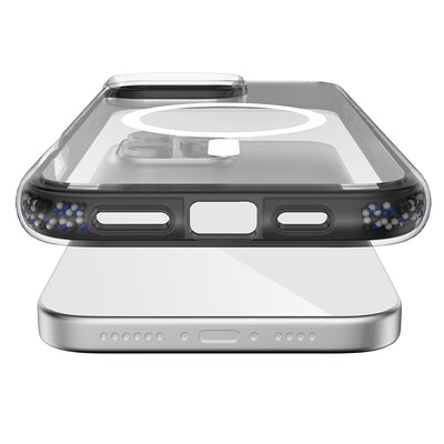 Apple iPhone 16 Pro Kılıf Magsafe Şarj Özellikli Raptic AirJoy Serisi Boncuk Tasarımlı Şeffaf Kapak Turuncu