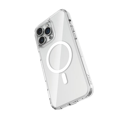 iPhone 16 Pro Kılıf M-safe Şarj Özellikli Raptic Crystal M-safe Serisi Şeffaf Kılıf