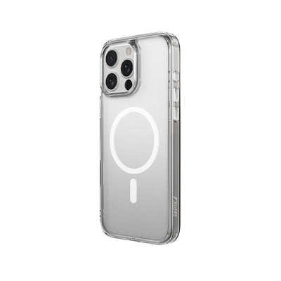 Apple iPhone 16 Pro Kılıf Magsafe Şarj Özellikli Raptic Crystal MagSafe Serisi Şeffaf Kapak Şeffaf