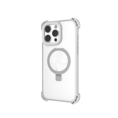 Apple iPhone 16 Pro Kılıf Magsafe Şarj Özellikli Raptic Dual Serisi Şeffaf Standlı Kapak Şeffaf