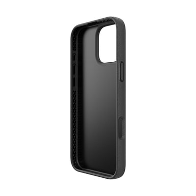 Apple iPhone 16 Pro Kılıf M-safe Şarj Özellikli Raptic Slim Wallet Serisi Deri Görünümlü Kartlıklı Standlı Kapak Siyah