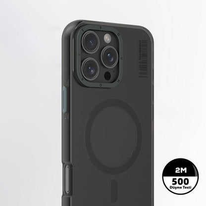 iPhone 16 Pro Kılıf M-safe Şarj Özellikli Şeffaf Youngkit Crystal Shield Serisi Kılıf