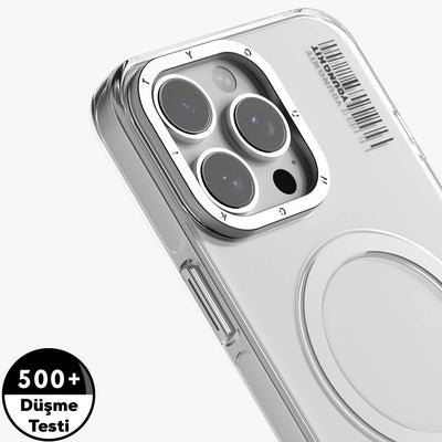 Apple iPhone 16 Pro Kılıf Magsafe Şarj Özellikli Şeffaf Youngkit Crystal Shield Serisi Kapak Siyah