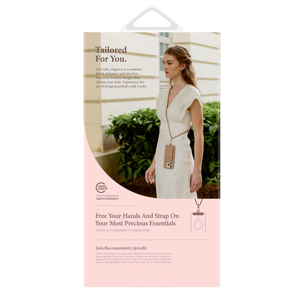 iPhone 16 Pro Kılıf M-safe Şarj Özellikli Soft Arka Yüzey Askı İpli Coehl Creme Kılıf