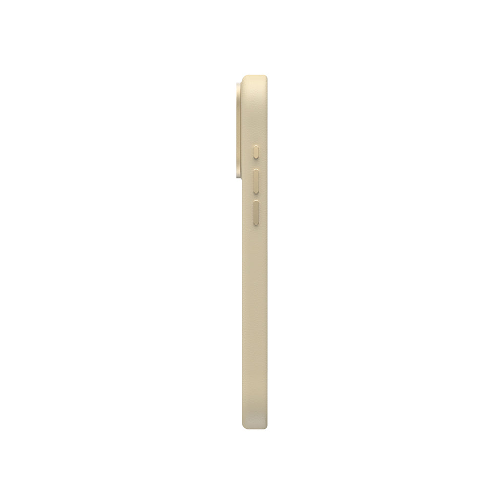 Apple iPhone 16 Pro Kılıf Magsafe Şarj Özellikli Soft Arka Yüzey Askı İpli Coehl Muse Kapak Krem