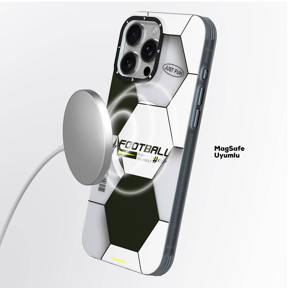 Apple iPhone 16 Pro Kılıf Magsafe Şarj Özellikli Spor Tasarımlı Youngkit Dynamic Serisi Kapak Yeşil