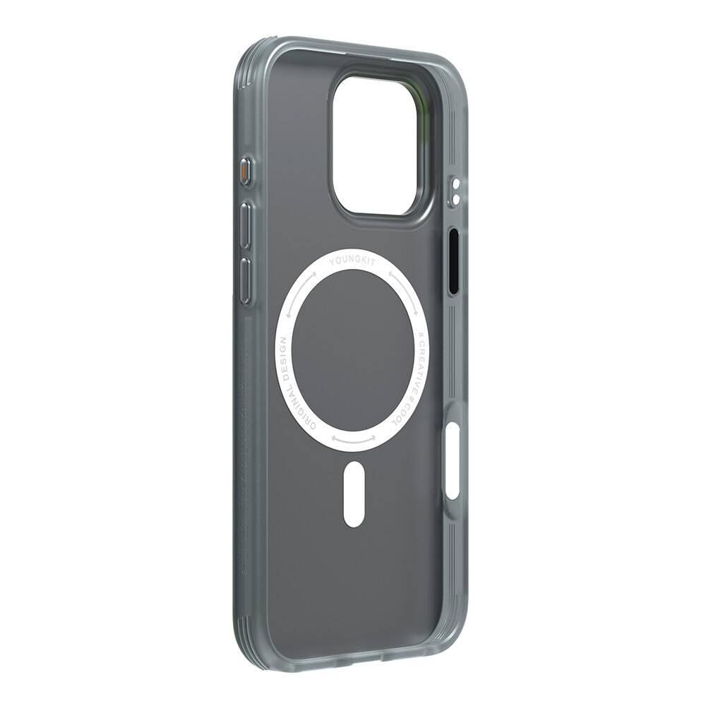 Apple iPhone 16 Pro Kılıf Magsafe Şarj Özellikli Spor Tasarımlı Youngkit Dynamic Serisi Kapak Yeşil