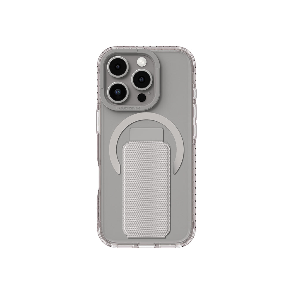 Apple iPhone 16 Pro Kılıf Magsafe Şarj Özellikli Standlı Amazingthing Titan Pro Plus Kapak Rose Gold