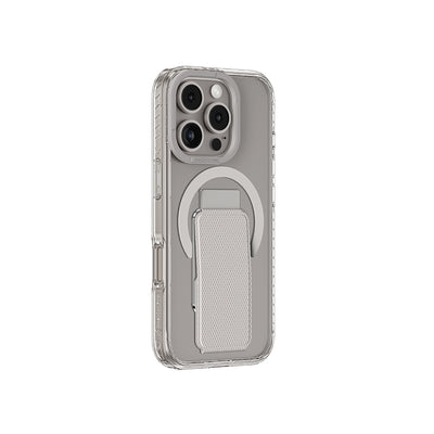 Apple iPhone 16 Pro Kılıf Magsafe Şarj Özellikli Standlı Amazingthing Titan Pro Plus Kapak Gri