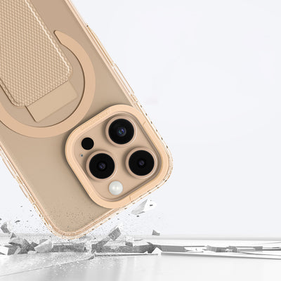 Apple iPhone 16 Pro Kılıf Magsafe Şarj Özellikli Standlı Amazingthing Titan Pro Plus Kapak Rose Gold
