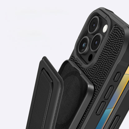 iPhone 16 Pro Kılıf M-safe Şarj Özellikli Standlı Kartlıklı Set Amazingthing Glamour Luxe Serisi Kılıf