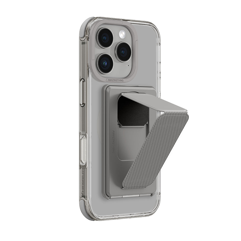 Apple iPhone 16 Pro Kılıf Magsafe Şarj Özellikli Standlı Set Amazingthing Omni Adventure Serisi Kapak Rose Gold