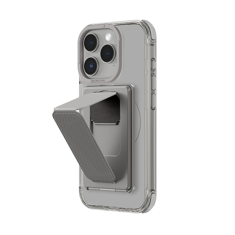 Apple iPhone 16 Pro Kılıf Magsafe Şarj Özellikli Standlı Set Amazingthing Omni Adventure Serisi Kapak Rose Gold