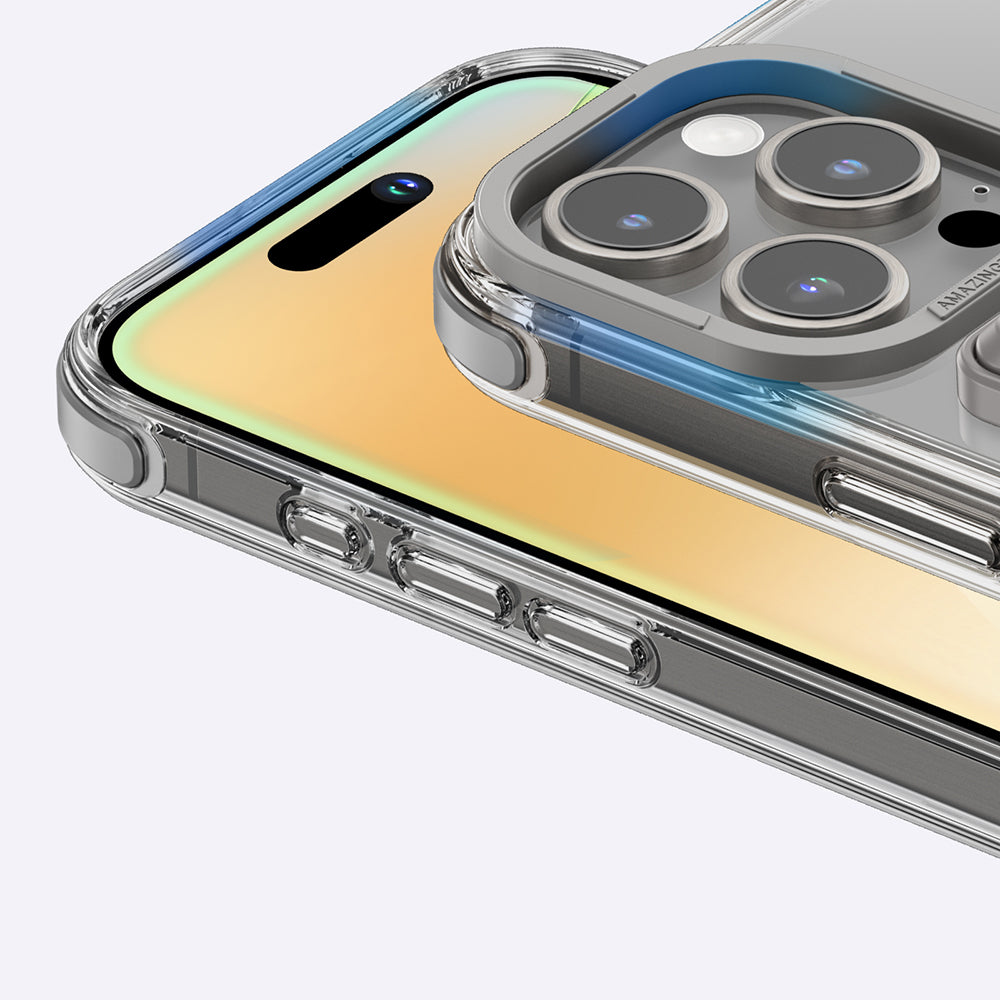 Apple iPhone 16 Pro Kılıf Magsafe Şarj Özellikli Standlı Set Amazingthing Omni Adventure Serisi Kapak Rose Gold