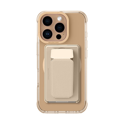 Apple iPhone 16 Pro Kılıf Magsafe Şarj Özellikli Standlı Set Amazingthing Omni Adventure Serisi Kapak Rose Gold