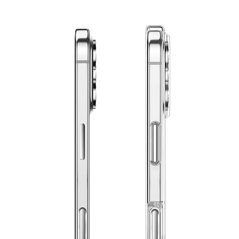 Apple iPhone 16 Pro Kılıf Magsafe Şarj Özellikli Transparan Sert PC Wlons Pita Kapak Şeffaf