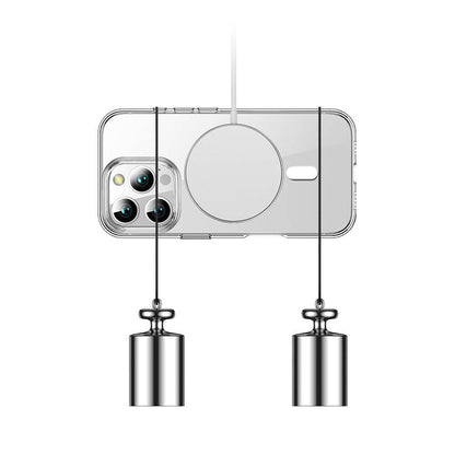 iPhone 16 Pro Kılıf M-safe Şarj Özellikli Transparan Sert PC Wlons Pita Kılıf