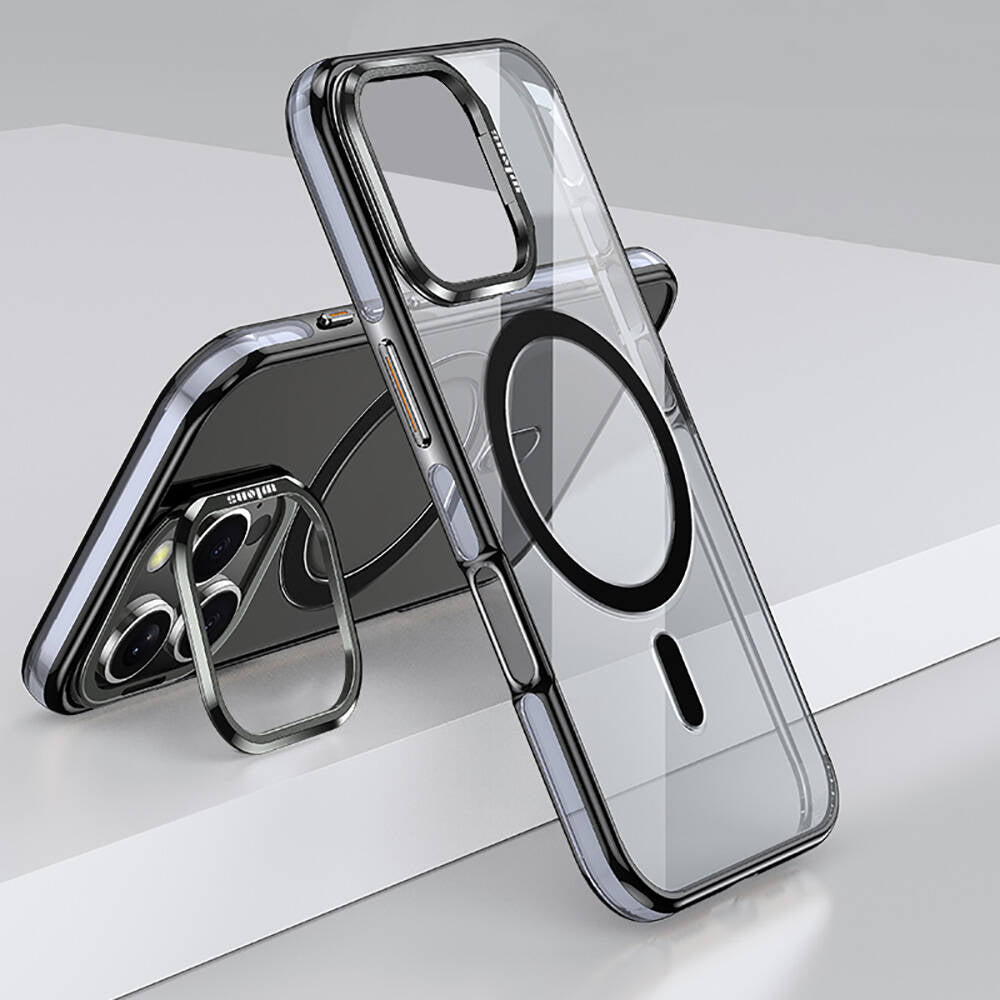 iPhone 16 Pro Kılıf M-safe Şarj Özellikli Wlons Standlı Efsane Kılıf