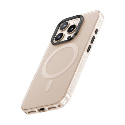 Apple iPhone 16 Pro Kılıf Magsafe Şarj Özellikli Yeni Seri Benks Lucid Armor Kapak Gold
