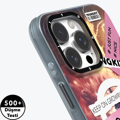 Apple iPhone 16 Pro Kılıf Magsafe Şarj Özellikli Youngkit A-City Serisi Kapak Pembe