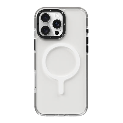 Apple iPhone 16 Pro Kılıf Magsafe Şarj Özellikli YoungKit Crystal Color Serisi Kapak Gri