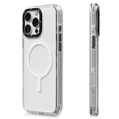 Apple iPhone 16 Pro Kılıf Magsafe Şarj Özellikli YoungKit Crystal Color Serisi Kapak Gri
