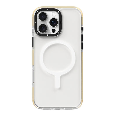 Apple iPhone 16 Pro Kılıf Magsafe Şarj Özellikli YoungKit Crystal Color Serisi Kapak Gri