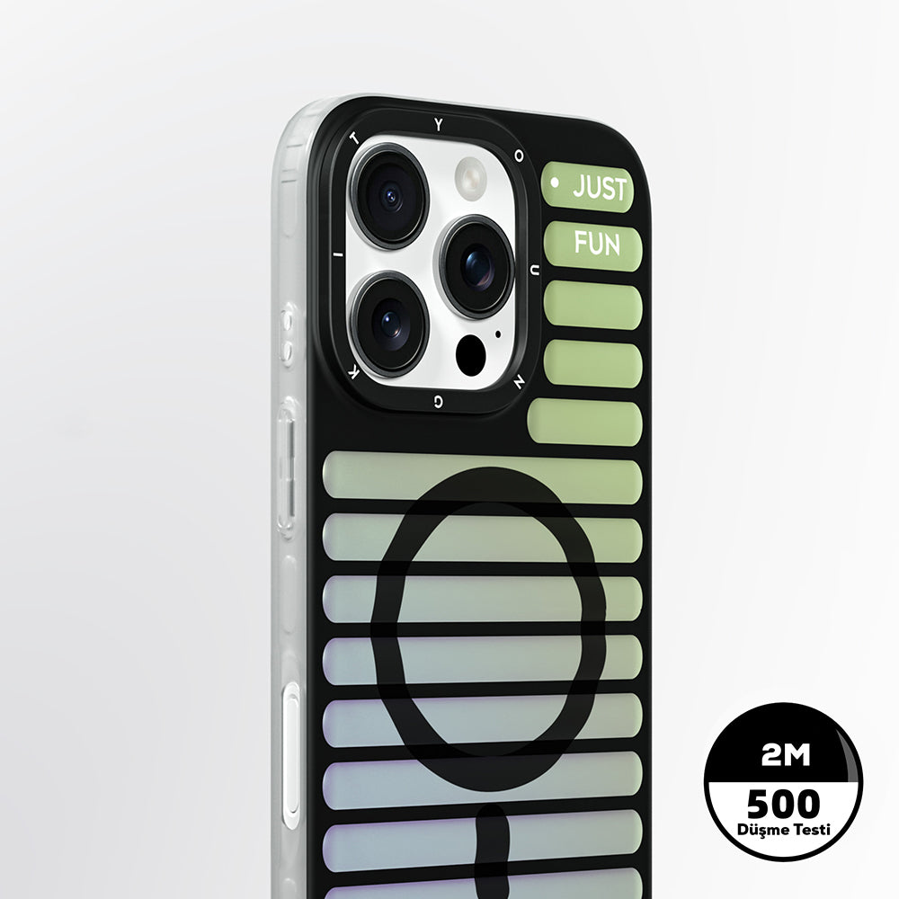 Apple iPhone 16 Pro Kılıf Magsafe Şarj Özellikli Youngkit Geek Serisi Kapak Siyah