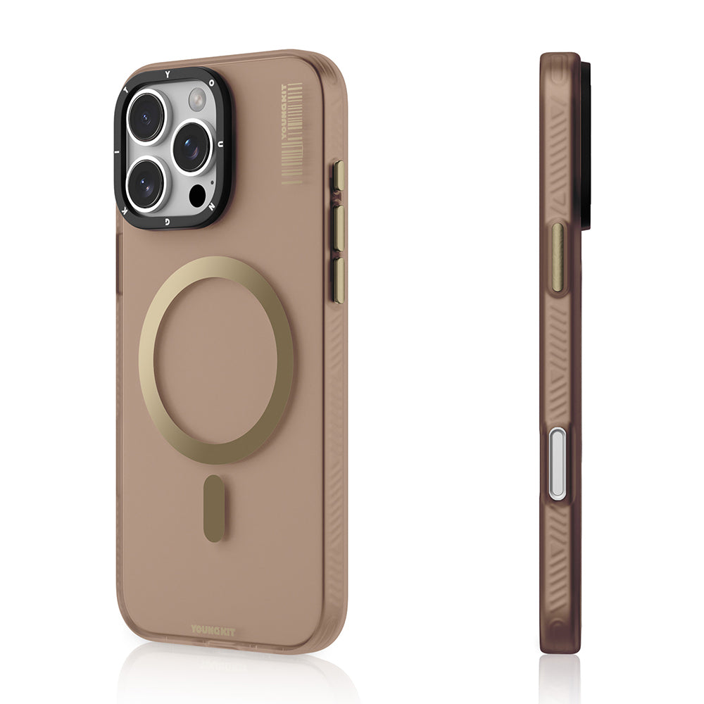 iPhone 16 Pro Kılıf M-safe Şarj Özellikli Youngkit Hidden Sand Serisi Kılıf