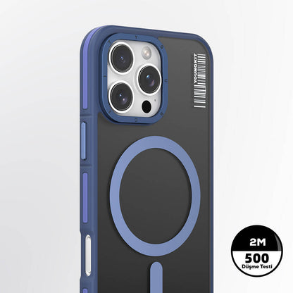 iPhone 16 Pro Kılıf M-safe Şarj Özellikli Youngkit Rock Sand Serisi Kılıf