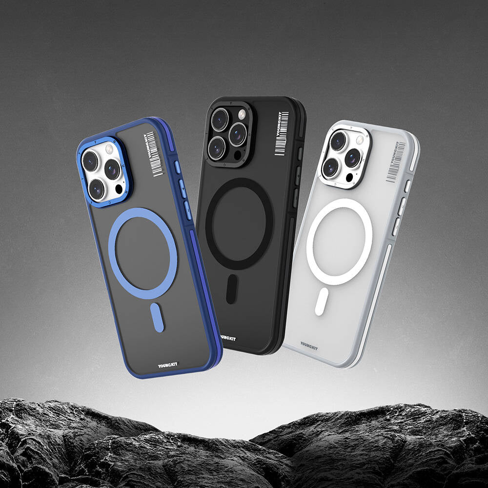 iPhone 16 Pro Kılıf M-safe Şarj Özellikli Youngkit Rock Sand Serisi Kılıf