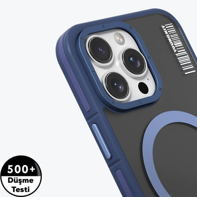 Apple iPhone 16 Pro Kılıf Magsafe Şarj Özellikli Youngkit Rock Sand Serisi Kapak Siyah