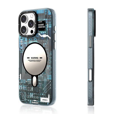 Apple iPhone 16 Pro Kılıf Magsafe Şarj Özellikli Youngkit Technology Serisi Kapak Gri