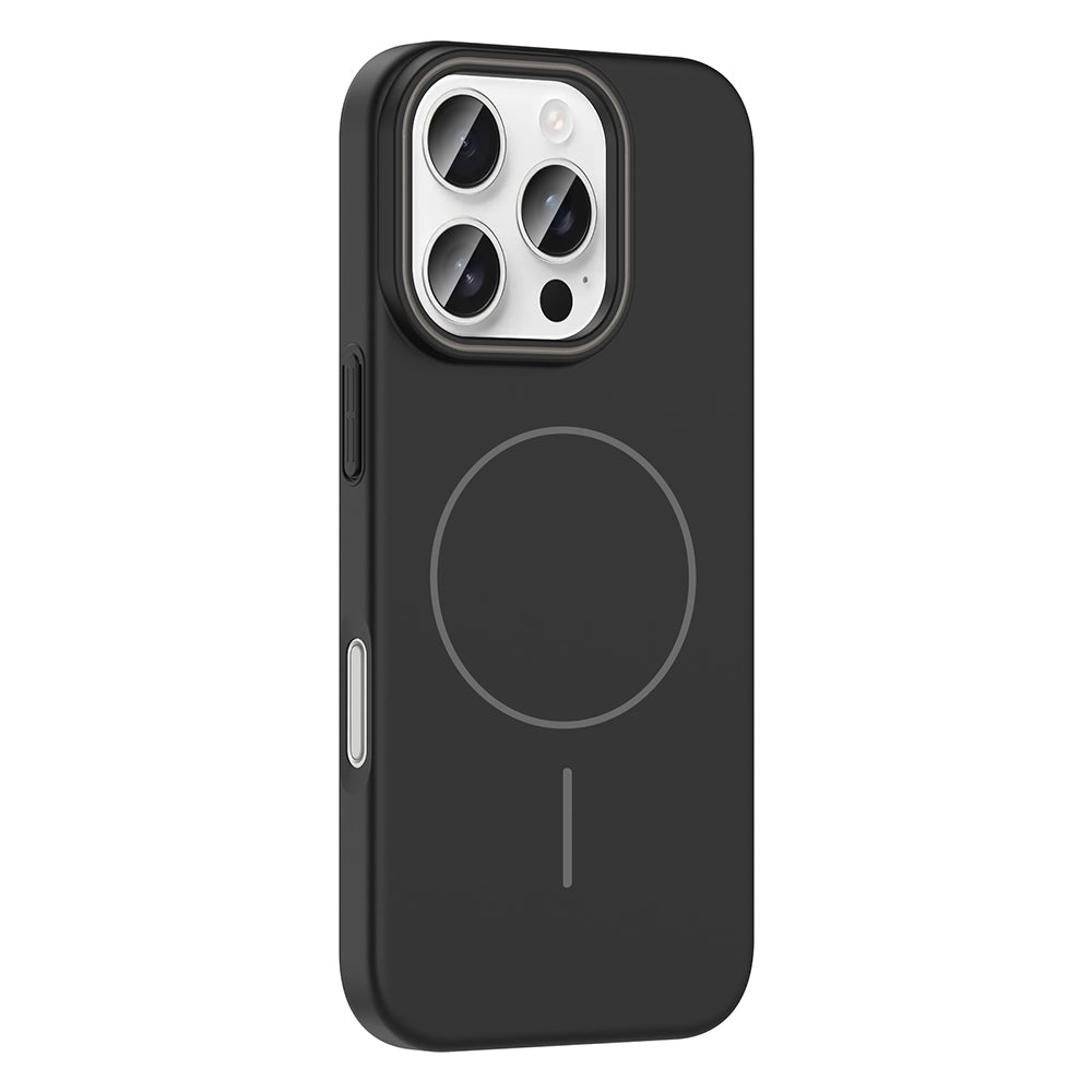 Apple iPhone 16 Pro Kılıf M-safe Şarj Özellikli Zore Ruby Sert Kapak Mürdüm