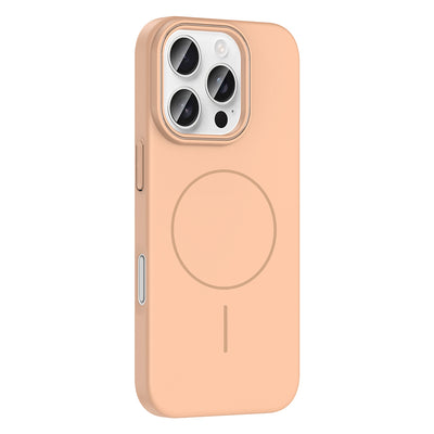 Apple iPhone 16 Pro Kılıf M-safe Şarj Özellikli Zore Ruby Sert Kapak Siyah