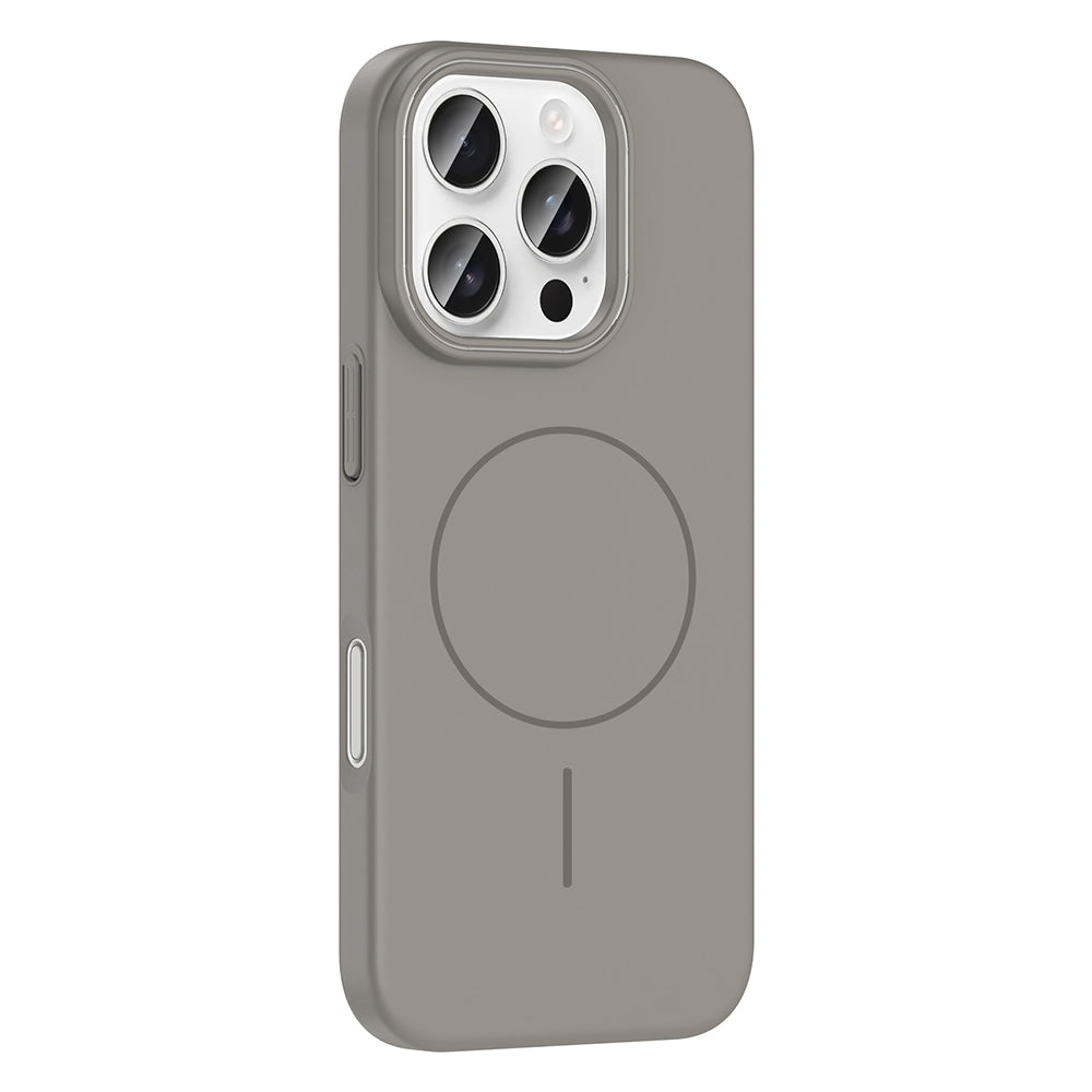 Apple iPhone 16 Pro Kılıf M-safe Şarj Özellikli Zore Ruby Sert Kapak Mürdüm