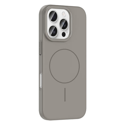 Apple iPhone 16 Pro Kılıf M-safe Şarj Özellikli Zore Ruby Sert Kapak Mürdüm