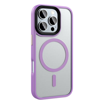 iPhone 16 Pro Kılıf Mat Arka Yüzey Wireless Şarj Özellikli Zore Flet M-safe Kılıf